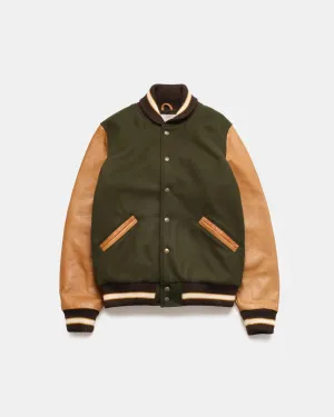 Varsity Jacket - Loden / Rust