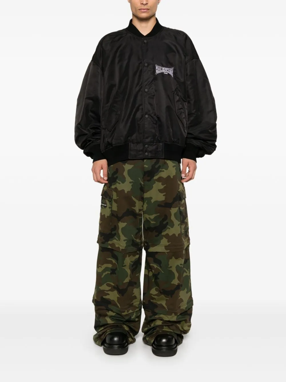 Varsity nylon bomber jacket