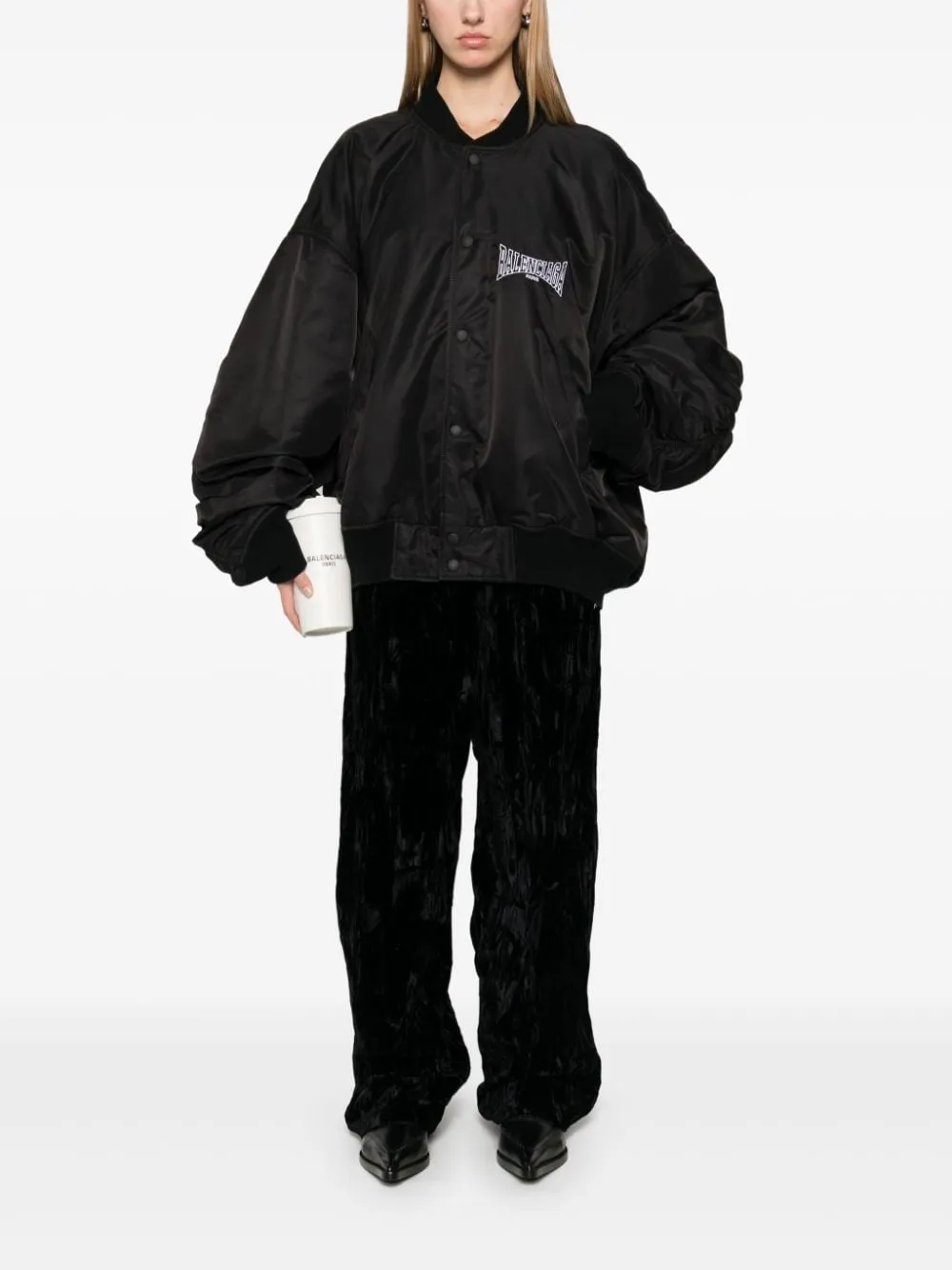 Varsity nylon bomber jacket