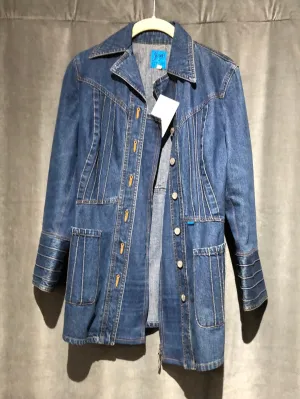 Vintage: Jeans de Christian Lacroix Dark Denim Button and Zippered Jacket