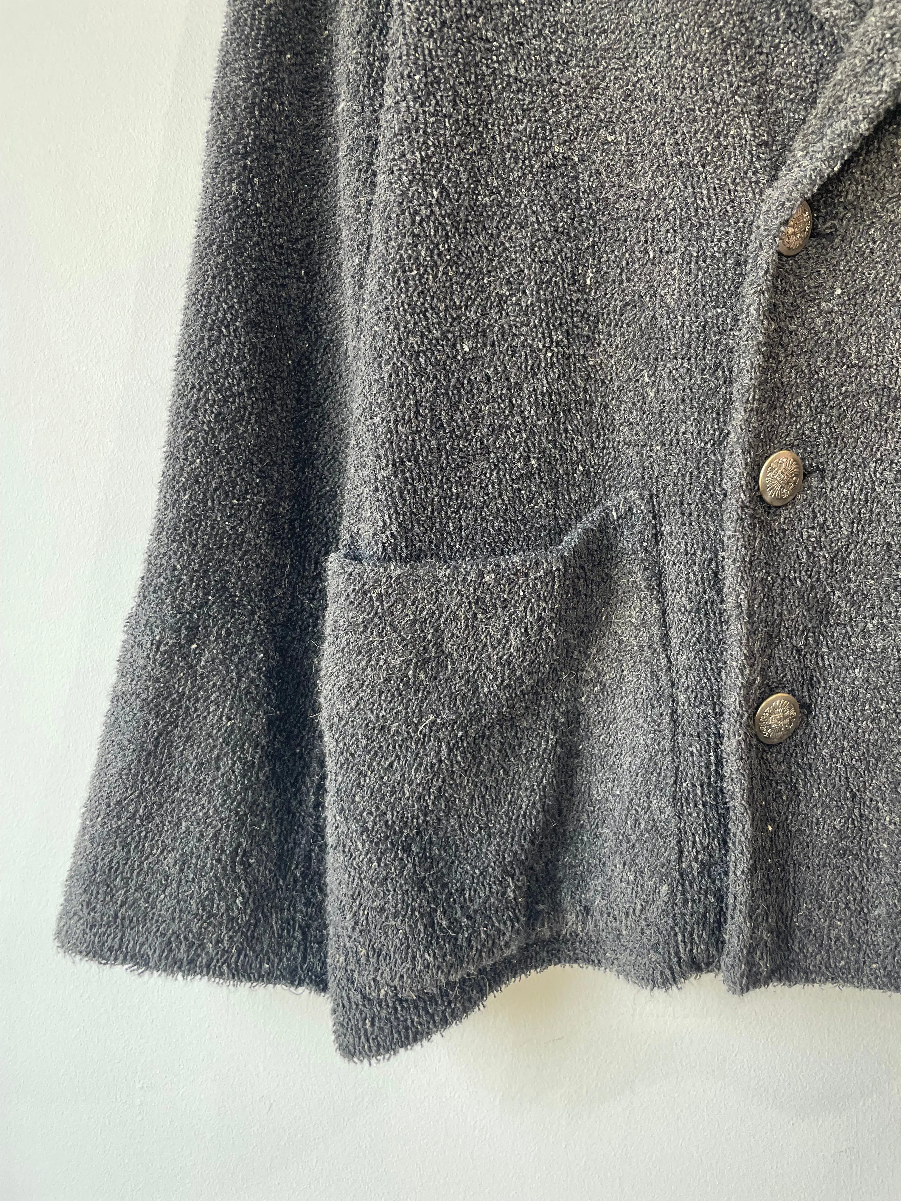 Vintage Matsuda Charcoal Gray Terrycloth Blazer