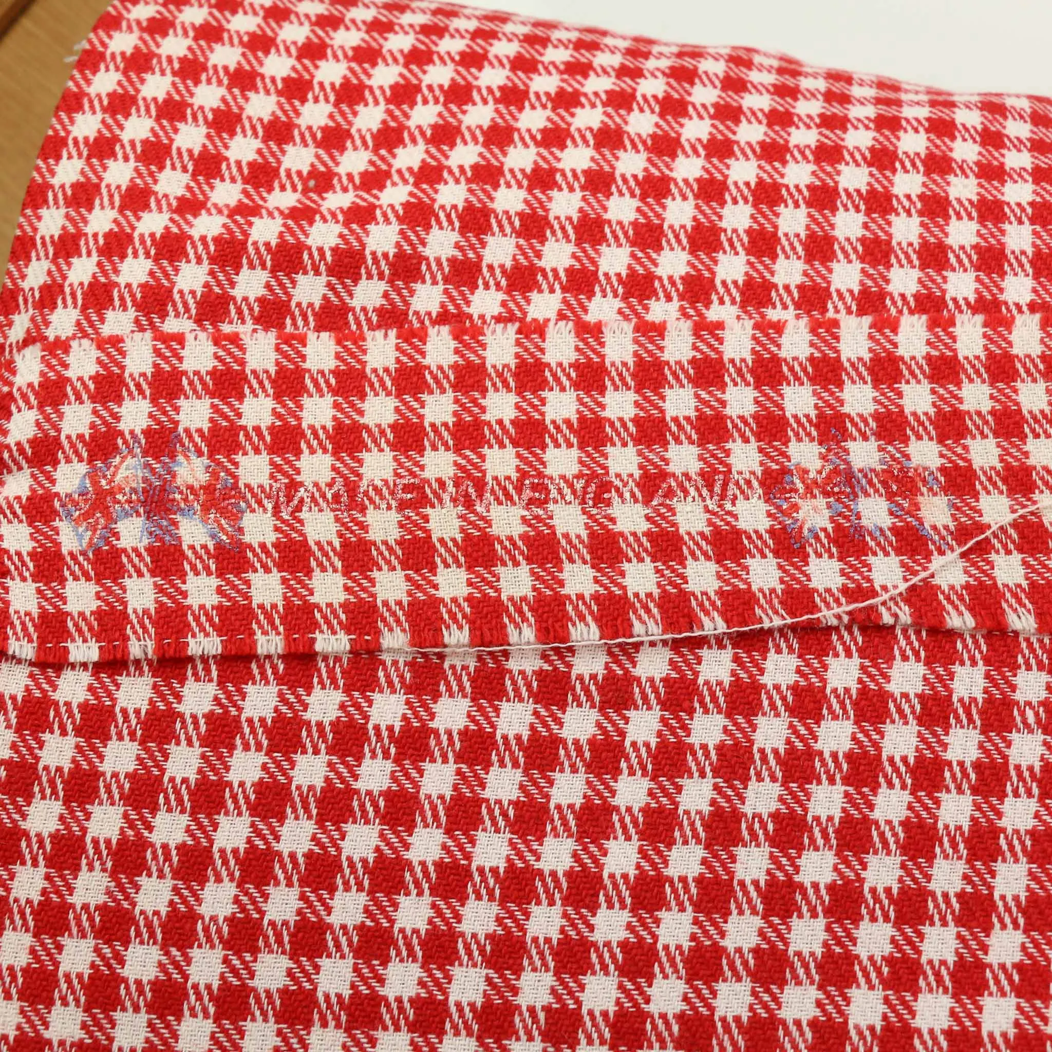 Vintage Wool blend suiting -  Red, white