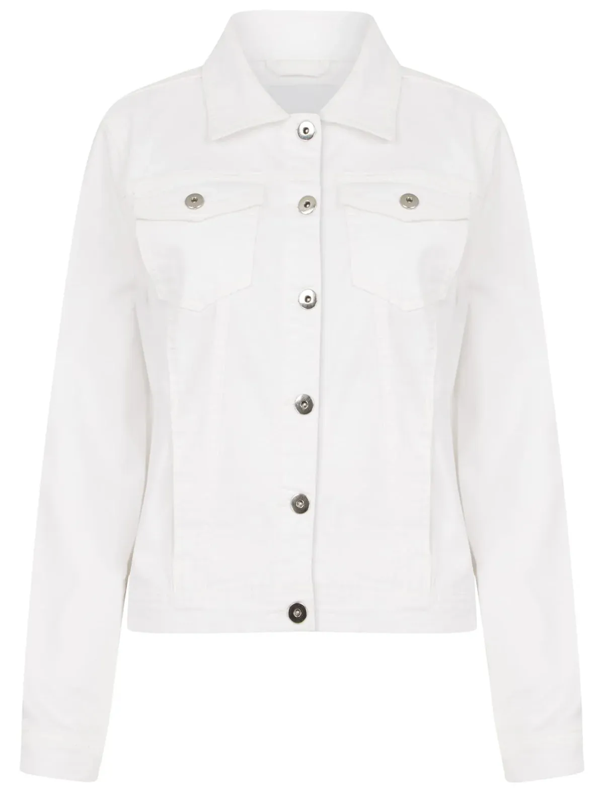 White Stretch cotton Denim Jacket