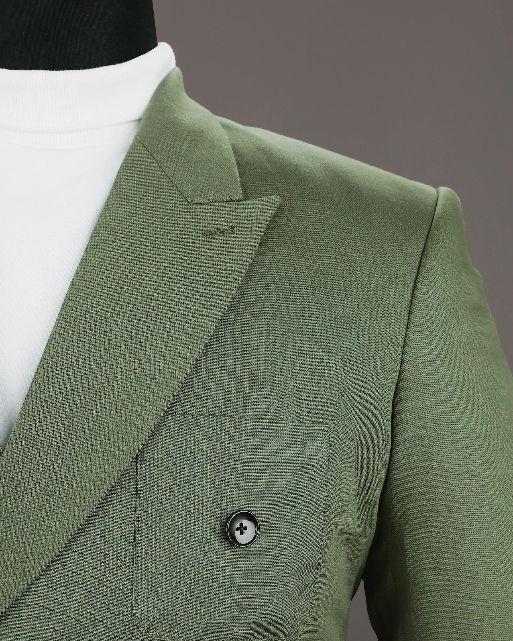 Willow Grove Green Double Breasted Luxurious Linen Sports Blazer