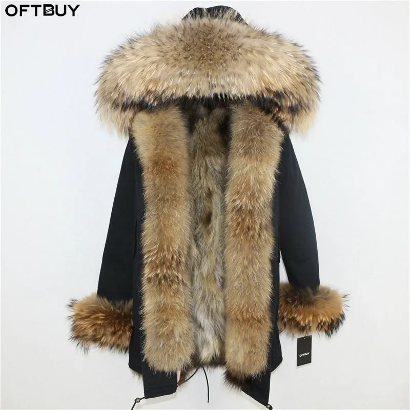 Winter Jacket Women Long Parka Real