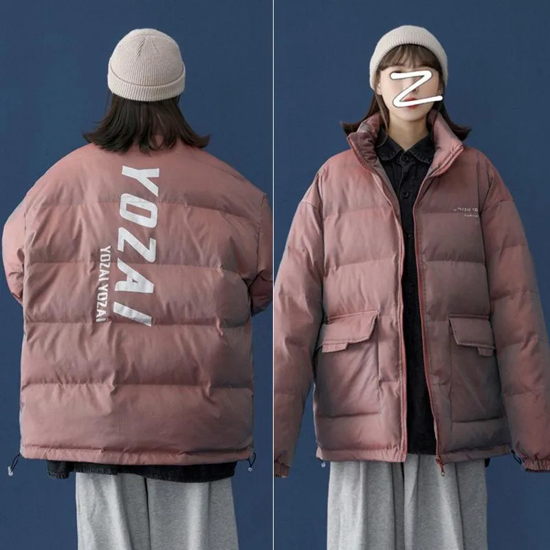 Winter Warmth Padded Jacket Plus Velvet Parker Jacket Women Loose Padded Jacket Padded Padded Jacket Winter Wear Fluffy Fur Collar Loose Bread Jacket