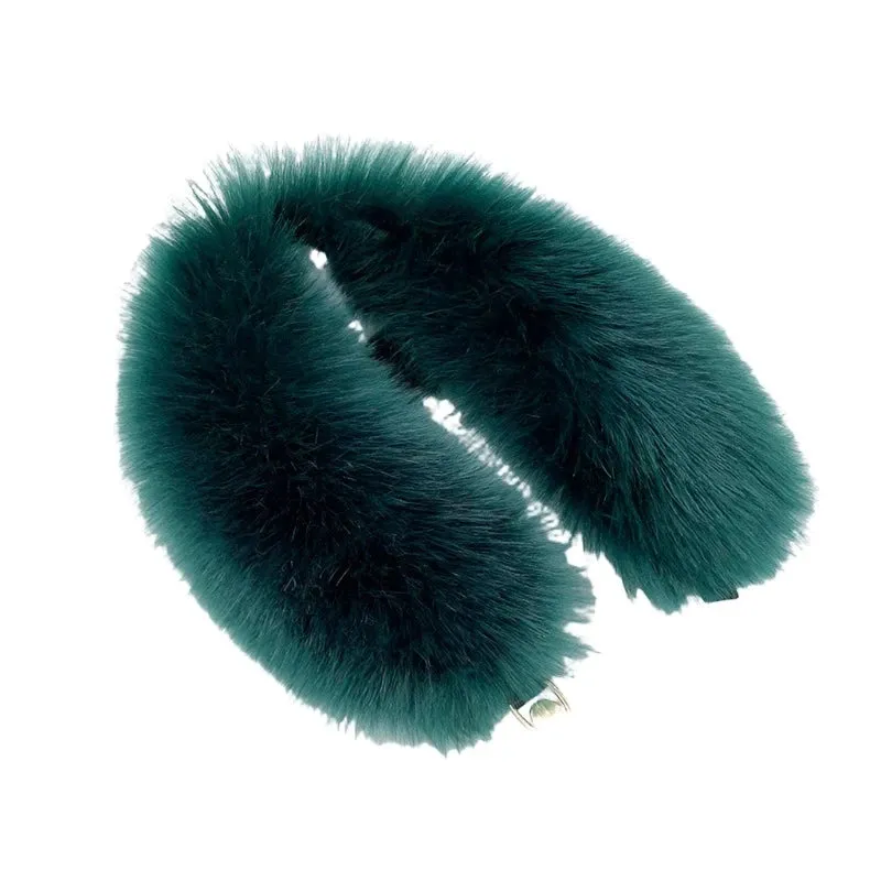 Women Faux Fur Collar Shawl Furry Fur Collar for Winter Coat Hood Fur Decor Plush Fake Fur Scarf Parkas Jacket Fur Collars