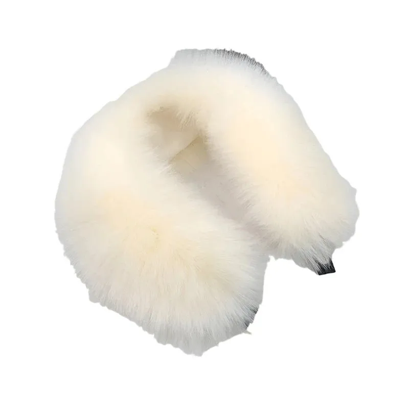 Women Faux Fur Collar Shawl Furry Fur Collar for Winter Coat Hood Fur Decor Plush Fake Fur Scarf Parkas Jacket Fur Collars