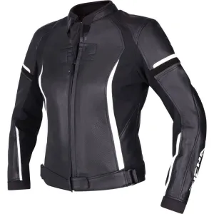 Women Moto Leather Jacket Richa Laura Jacket, Black/White