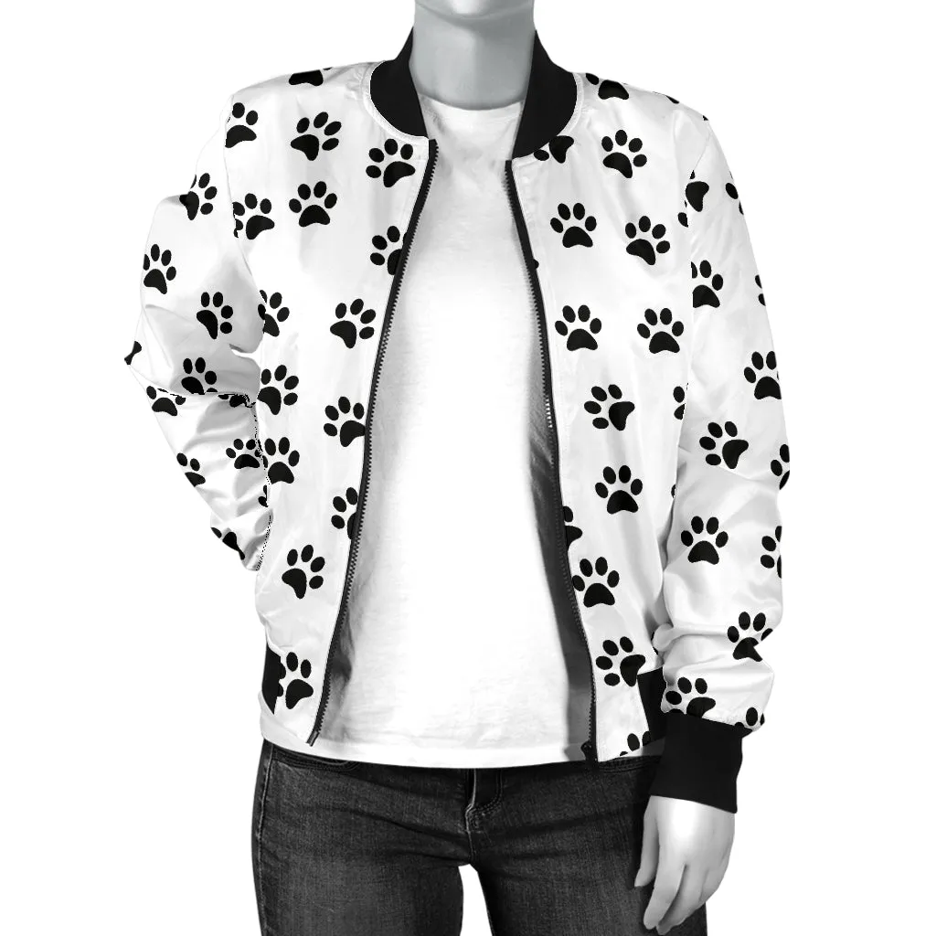 Women's Paw Prints Bomber Jacket