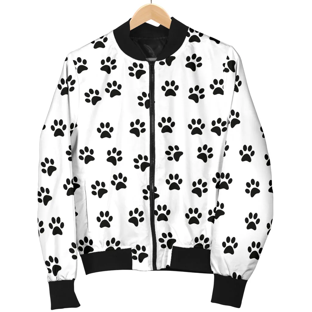 Women's Paw Prints Bomber Jacket