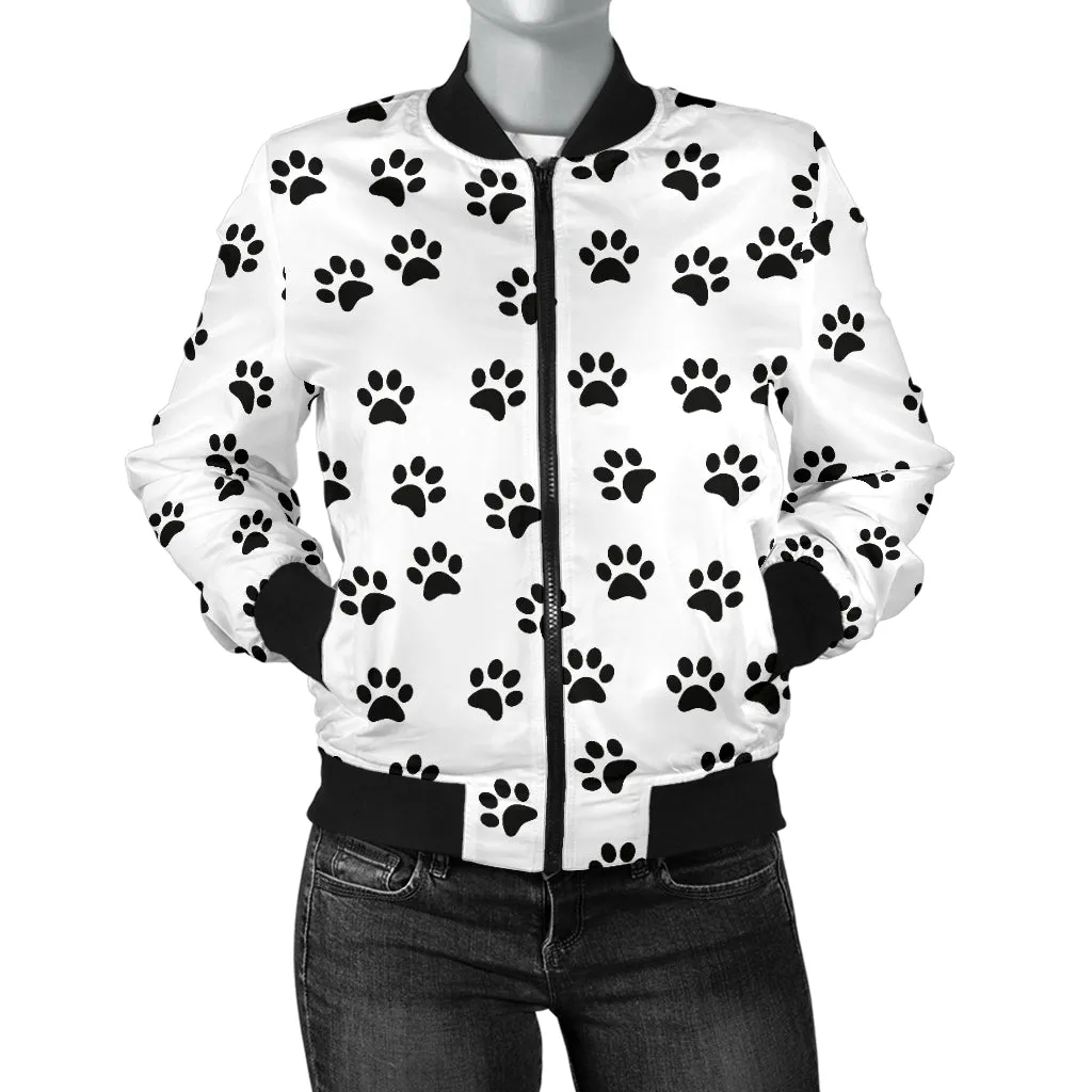 Women's Paw Prints Bomber Jacket