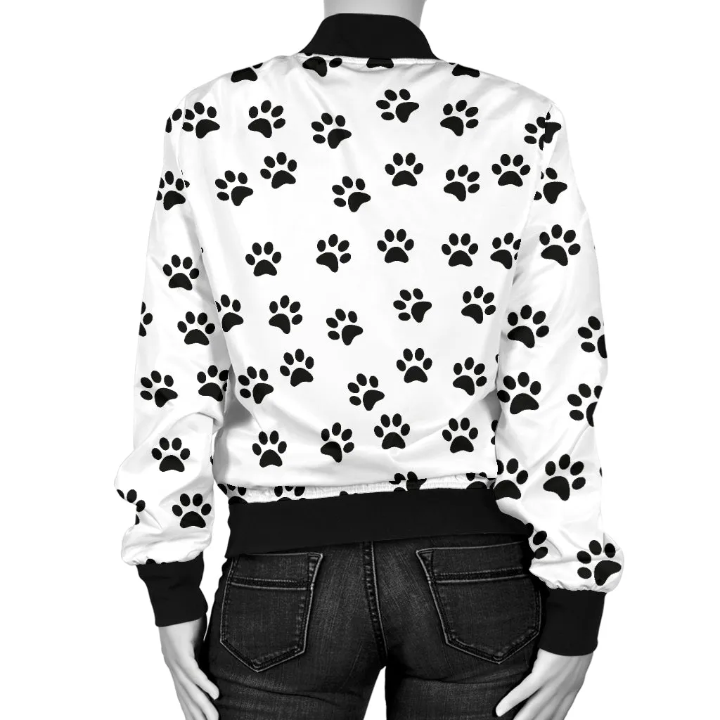 Women's Paw Prints Bomber Jacket
