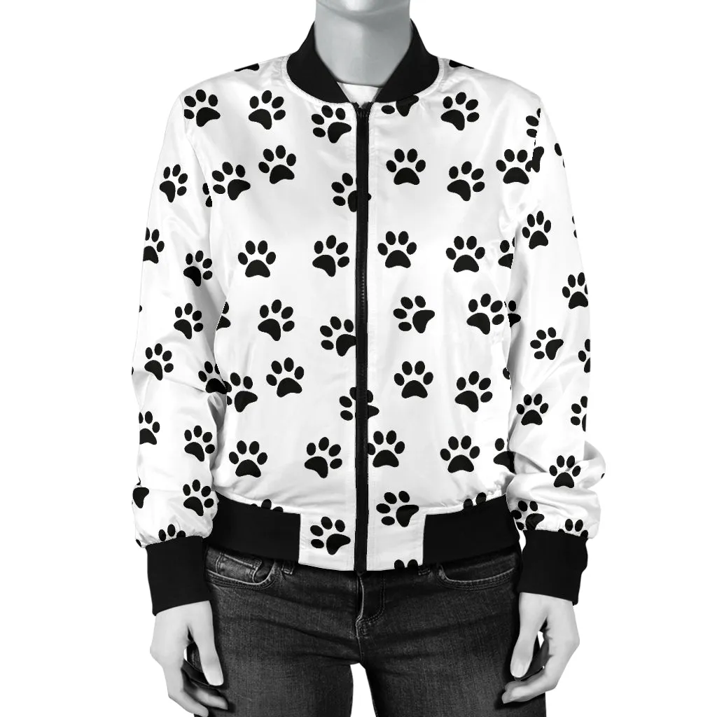 Women's Paw Prints Bomber Jacket