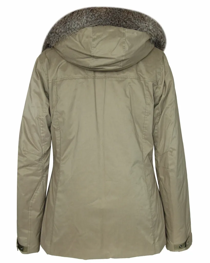 Women's Removable Faux Fur Hoodie Puffer Parka
