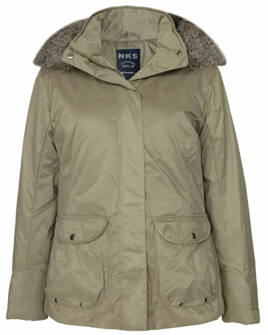 Women's Removable Faux Fur Hoodie Puffer Parka