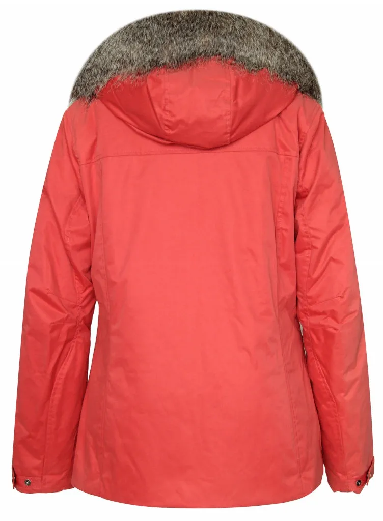 Women's Removable Faux Fur Hoodie Puffer Parka