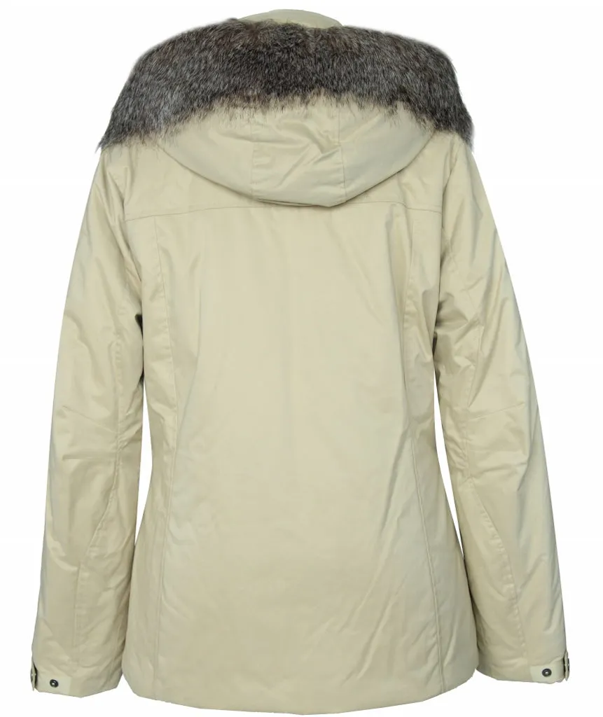 Women's Removable Faux Fur Hoodie Puffer Parka