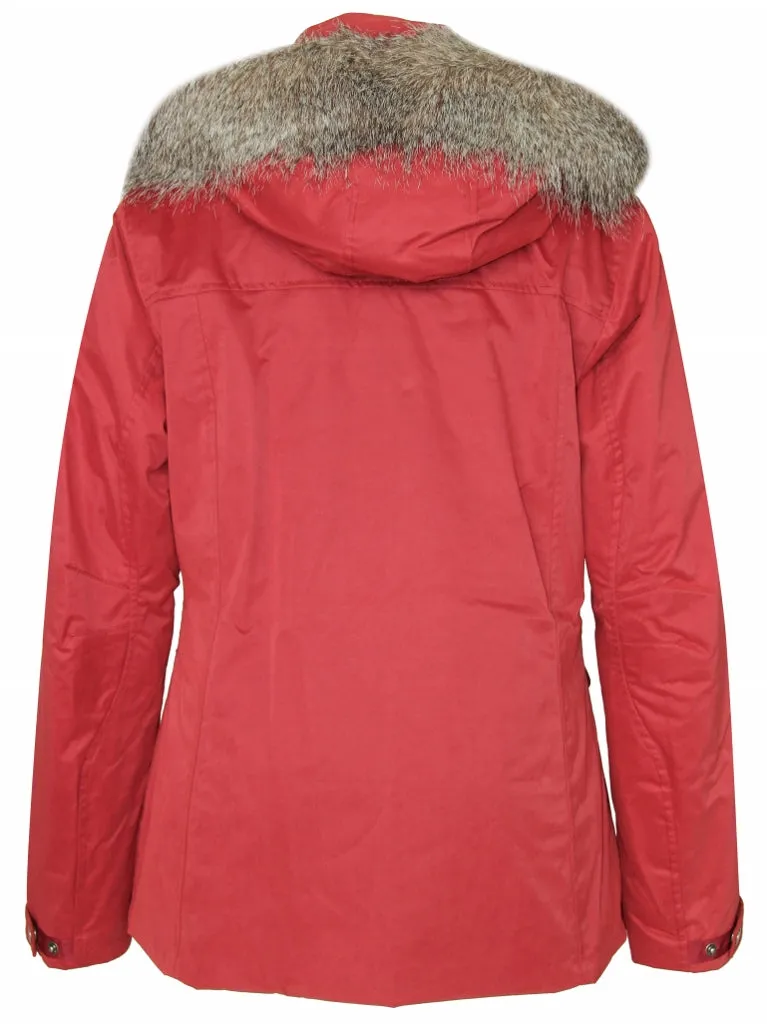 Women's Removable Faux Fur Hoodie Puffer Parka