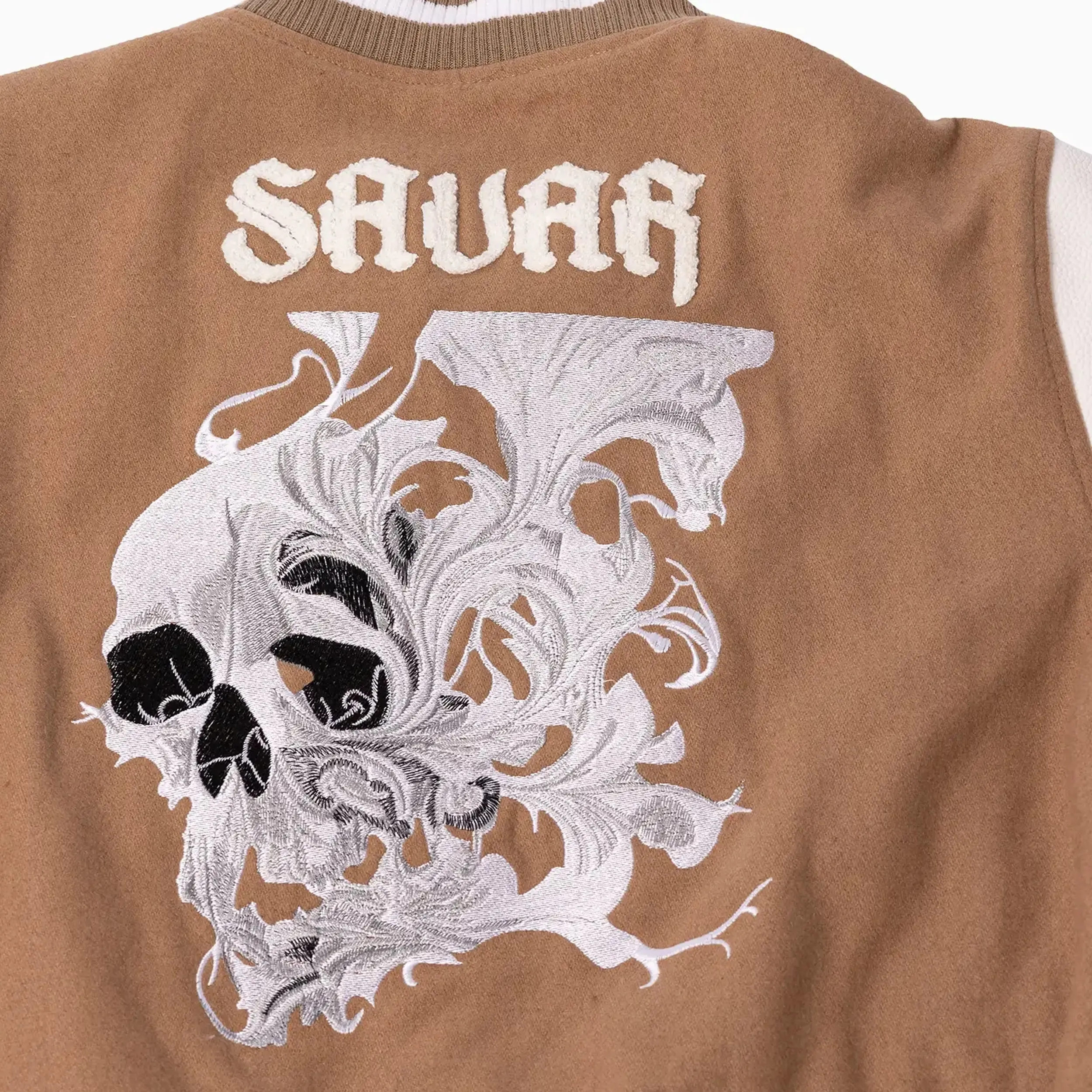 Women's Skull Wool Varsity Jacket