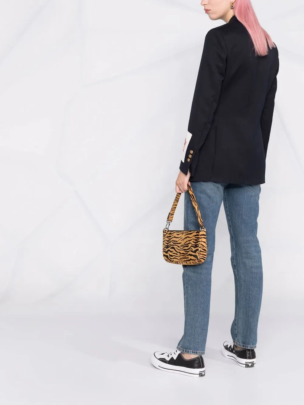Wool blend double-breasted coat