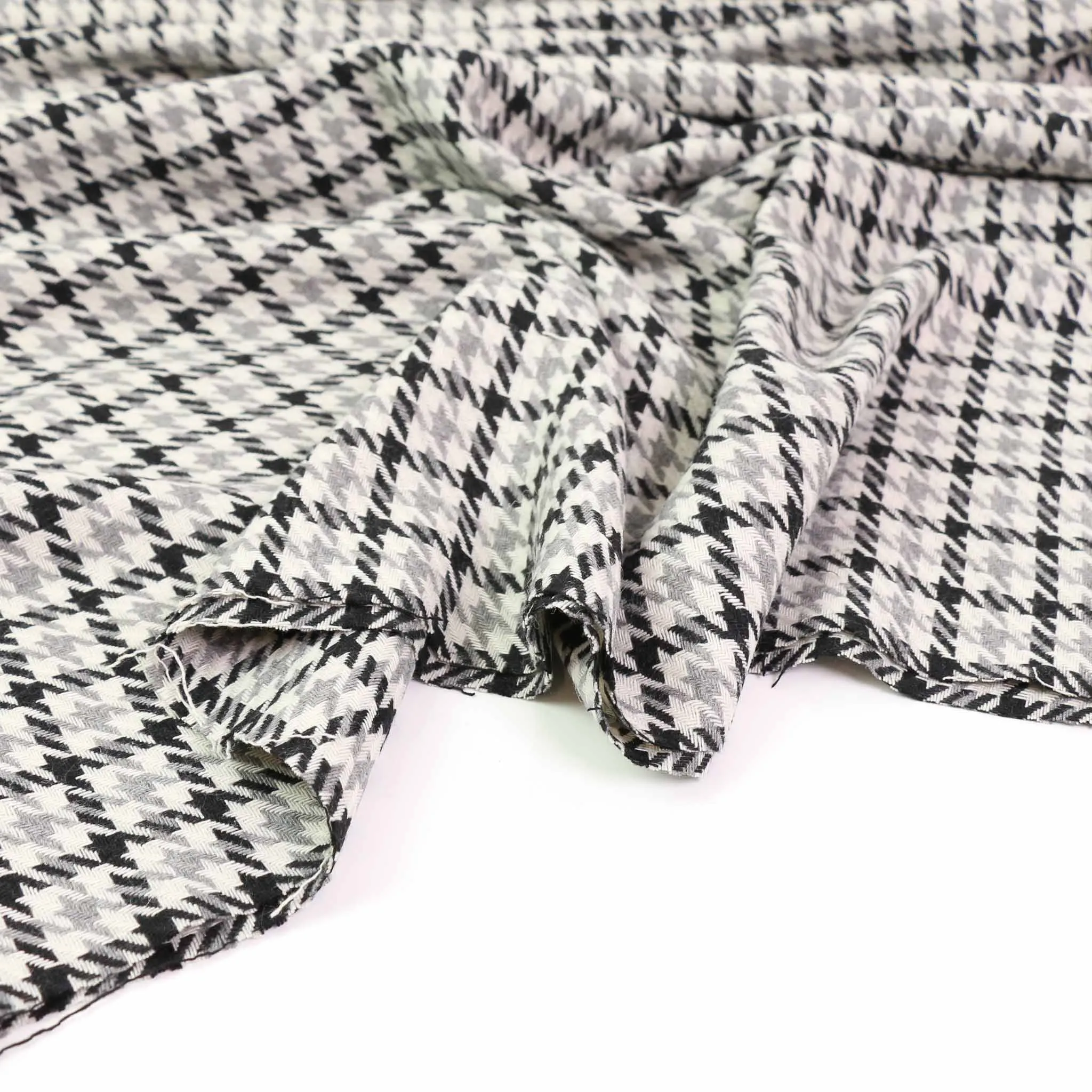 Wool blend suiting -  Black, white, grey