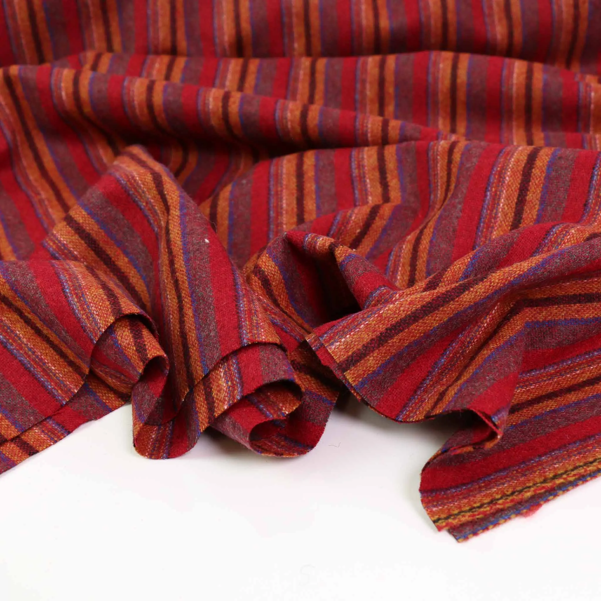 Wool blend suiting -  Red, Maroon
