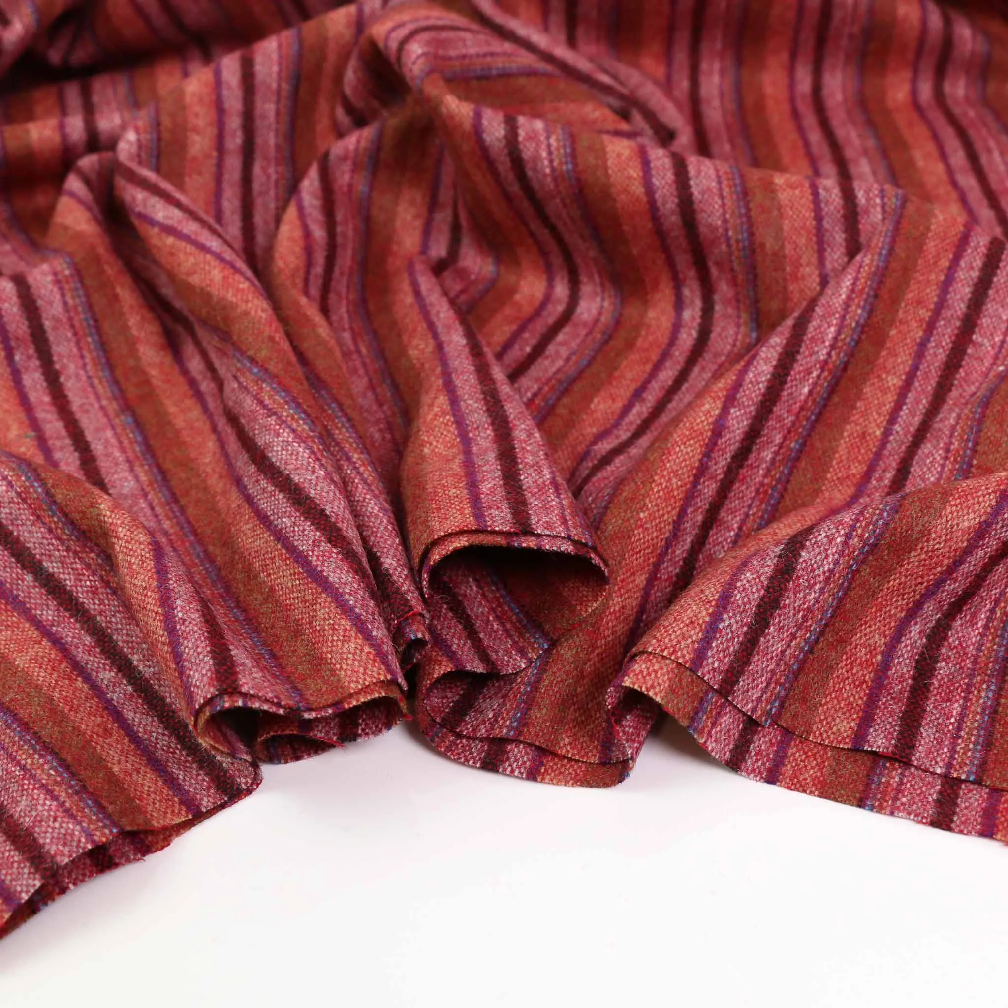 Wool blend suiting -  Red, Maroon