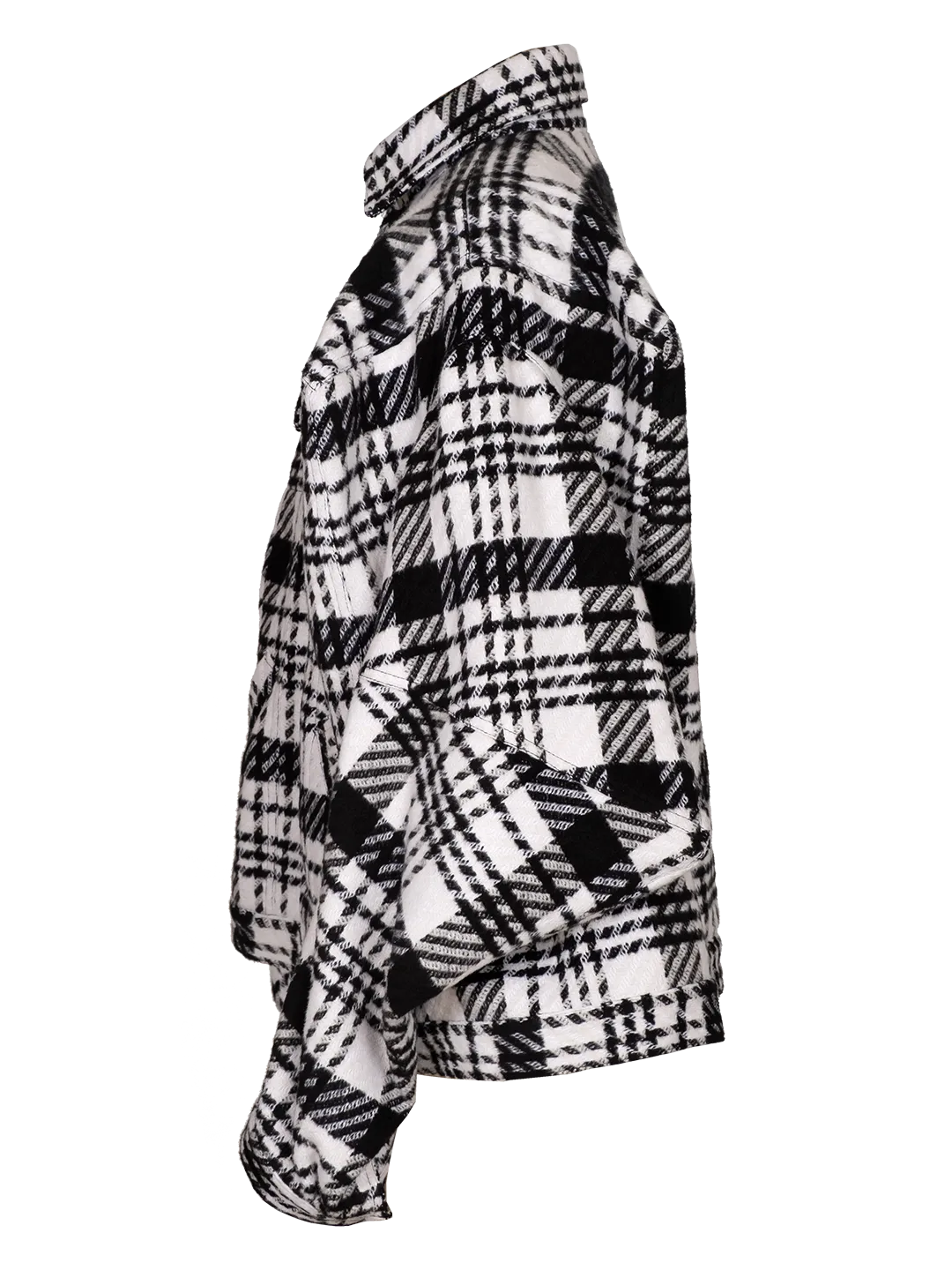 Wool Checked Box Jacket