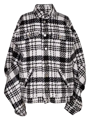Wool Checked Box Jacket