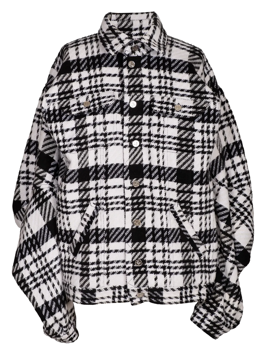 Wool Checked Box Jacket