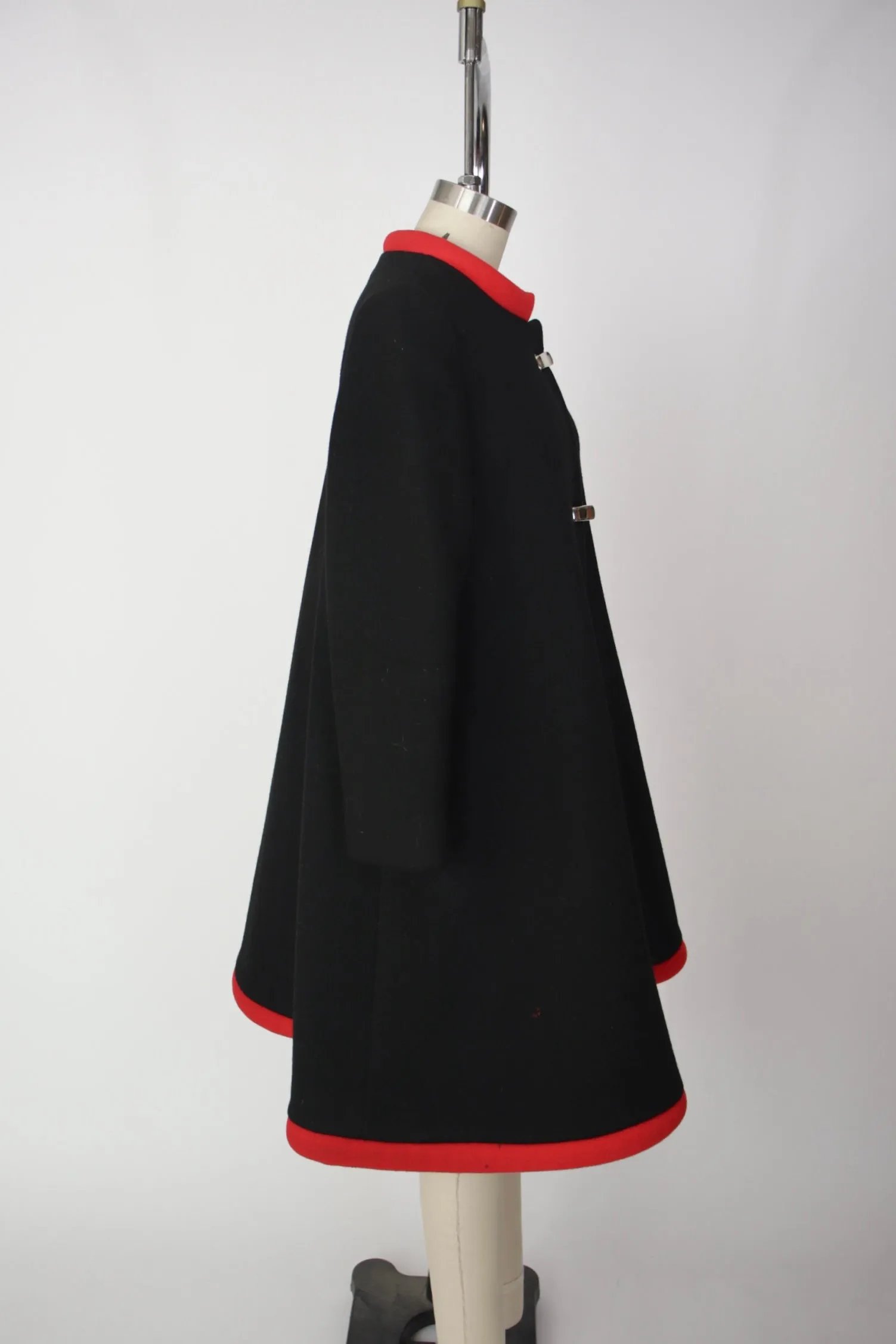 Wool Colorblock Swing Coat