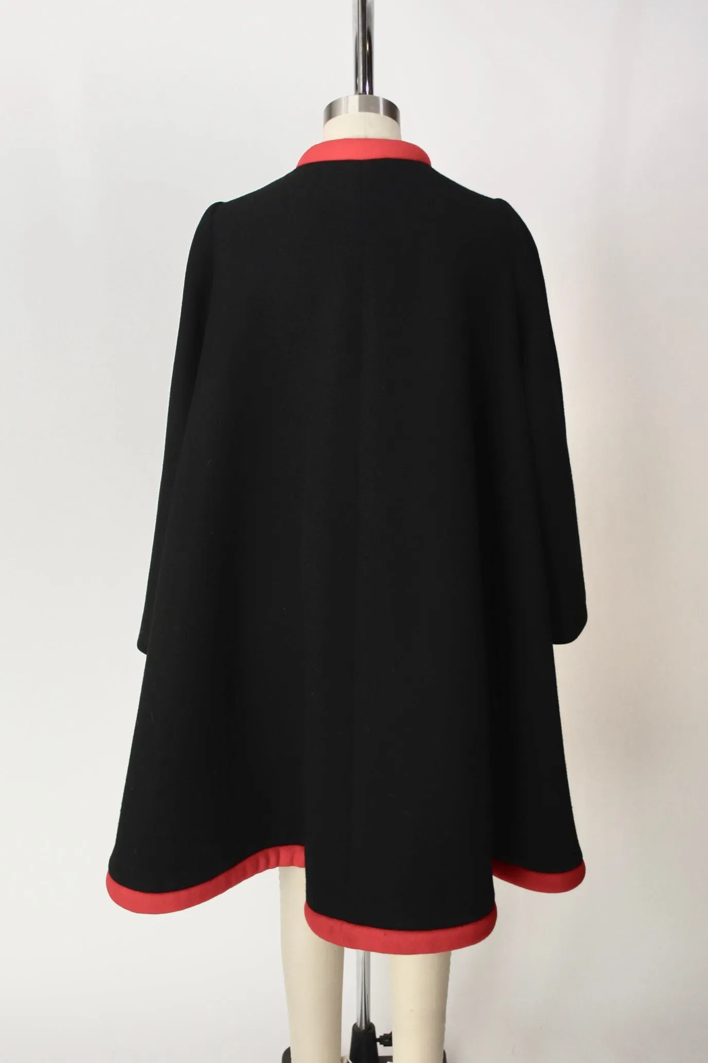 Wool Colorblock Swing Coat