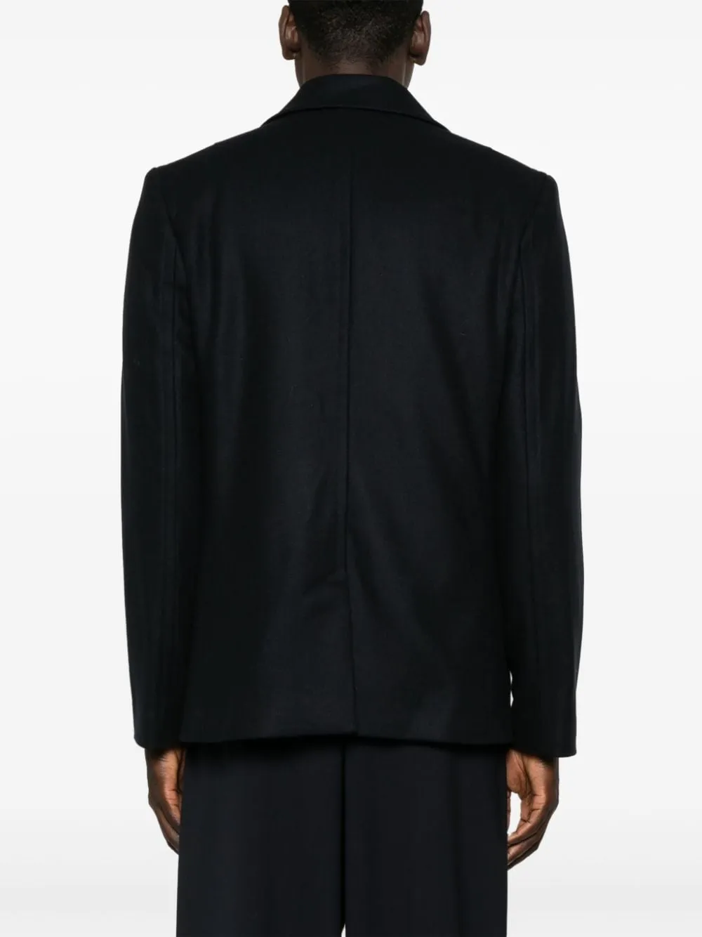 Wool double-breasted coat