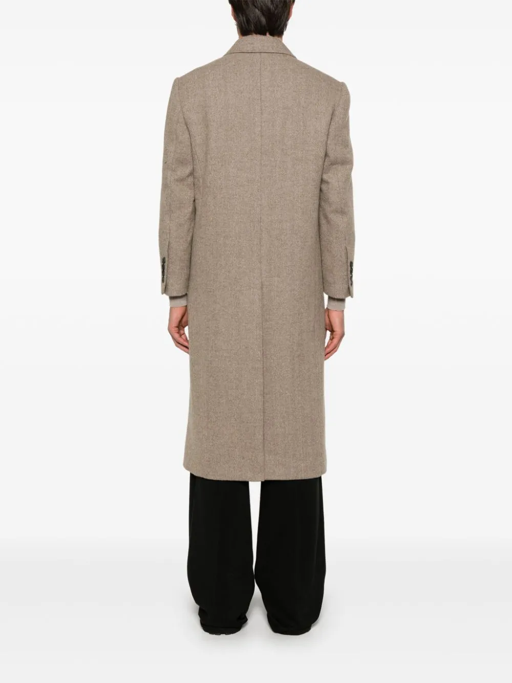 Wool double-breasted coat