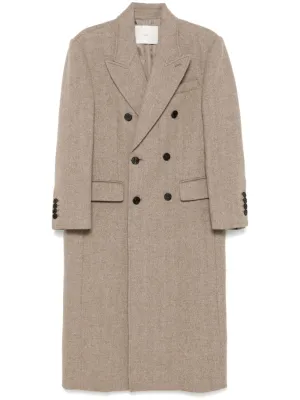 Wool double-breasted coat