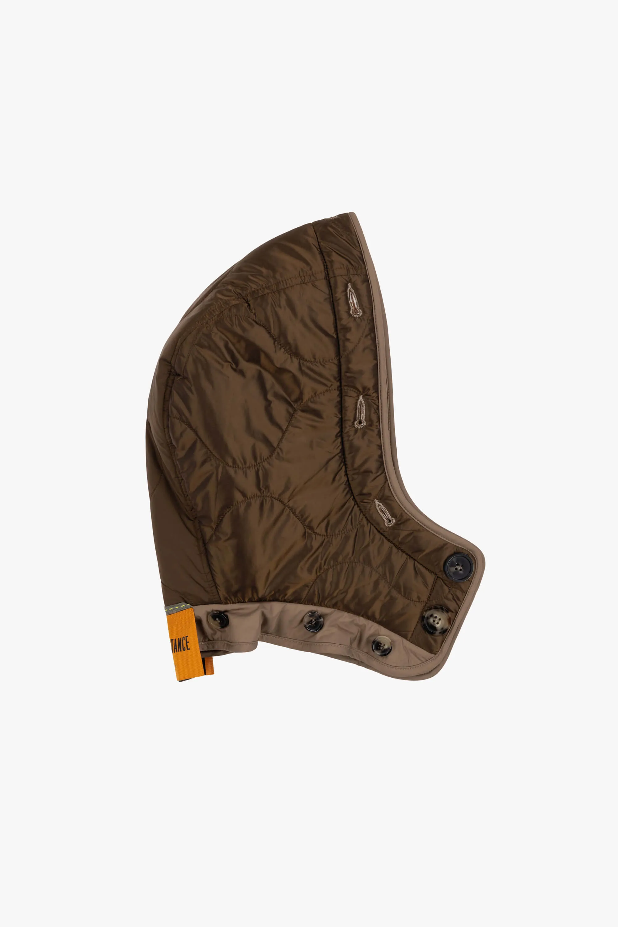 Wool Hood Faux Fur Trim - Camel / Bronze