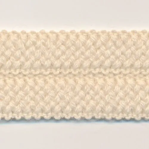 Wool Knit Binder Tape #2 Ecru
