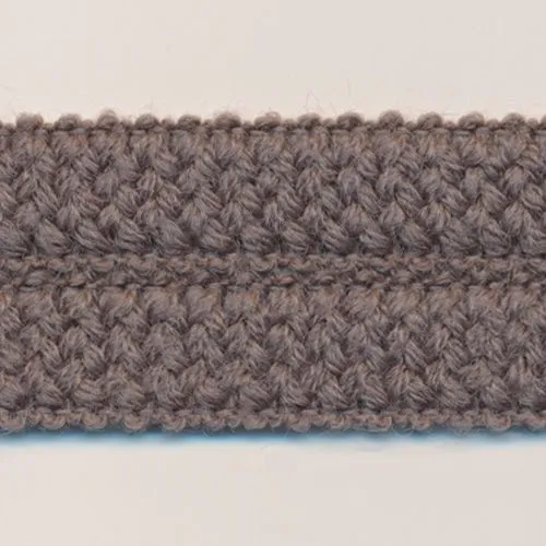 Wool Knit Binder Tape #29 Gray Brown