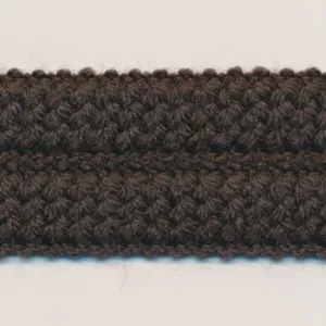 Wool Knit Binder Tape #7 Dark Brown