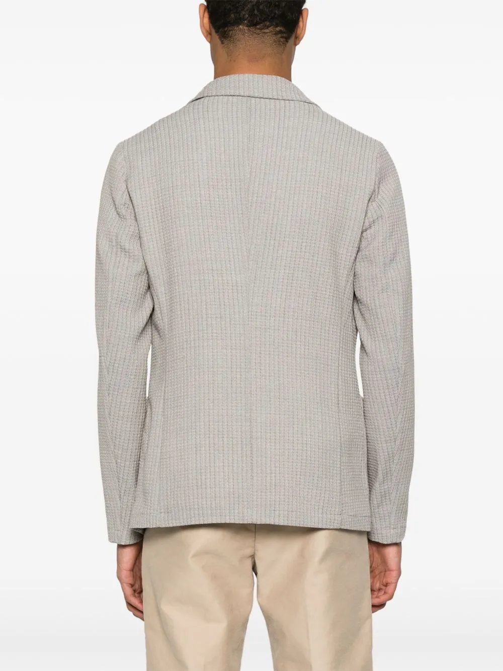 Wool single-breasted blazer jacket