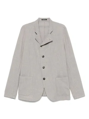 Wool single-breasted blazer jacket