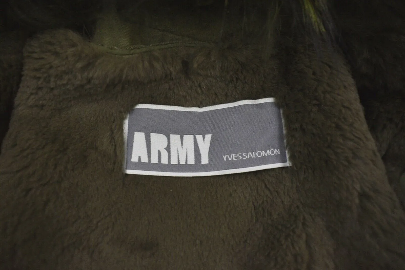 Yves Salomon Army Green Utility Removable Fur Lining Jacket - 32 - US XXS